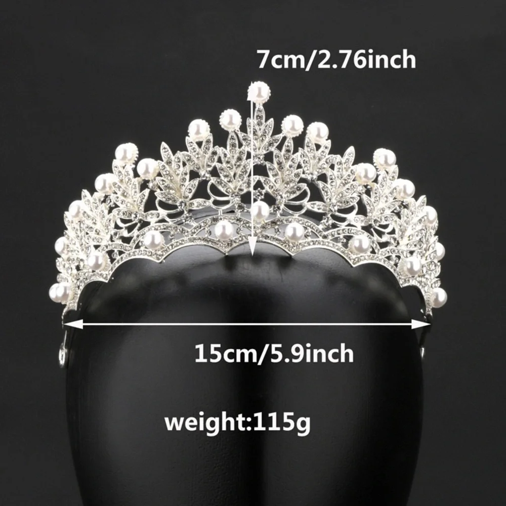Elegant Silver and White Tiara